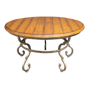 Century Distressed Cherry & Iron Coffee Table