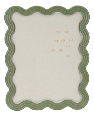 Pin Board with Scalloped Frame 15.5"H