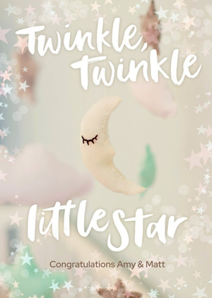 Moonpig Twinkle Twinkle Congratulations Personalised Card