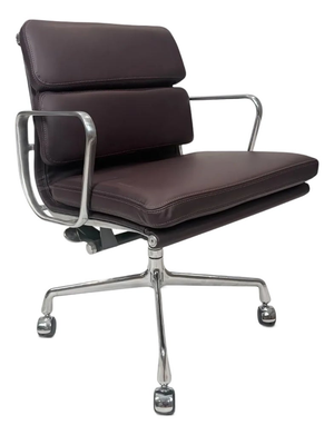 Eames for Herman Miller Soft Pad Management Chair - Dark Burgundy Leather