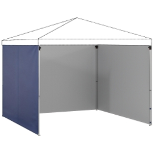 Outsunny 3 Paredes Laterales para Carpas de 3x3 m 300x200 cm Paredes Laterales de Repuesto de Tela Oxford con Cremallera Azul