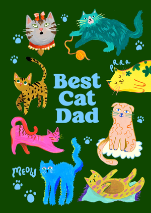 Moonpig Best Cat Dad Card