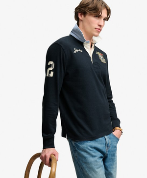 Rugby Shirt Double Emblem Vestibilità Comoda
