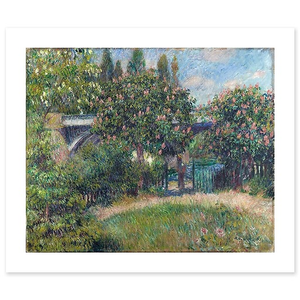 Pont du chemin de fer à Chatou ou Les Marronniers roses (affiches d'art)