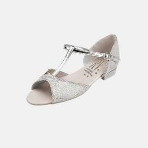 Roch Valley Stacey Ballroom Hologram Shoe with T-Bar Straps Low Heel