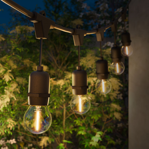 5m LED String Light + 3m Connection Cable - IP65 - Linkable - Incl. 5 LED Bulbs