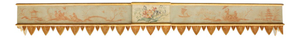 Vintage Yellow Window or Bed Cornice With Flower Painting