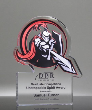 Acrylic Knight Paperweight Trophy