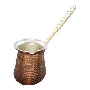Turkish Traditional Handmade Stove Top Copper Coffee Pot,Greek Ibrik Cezve