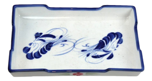 Chinese Handpainted Blue and White Porcelain Tray