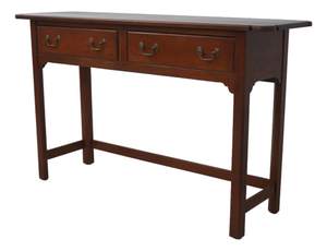 Bench Made Cherry Chippendale 2 Drawer Sofa Table