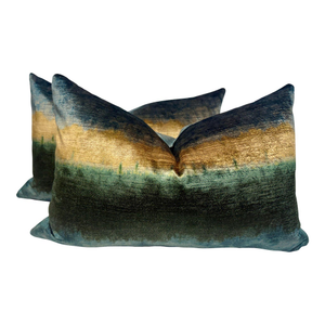 Kravet Couture "Izumo" in Aegean 14"x22" Pillows-a Pair