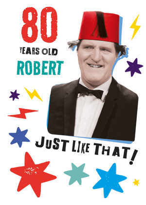Moonpig Tommy Cooper Just Like that Funny 80th Birthday Card