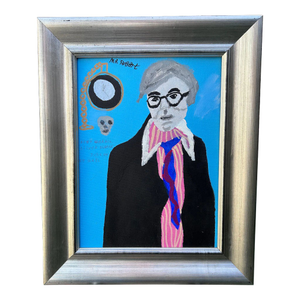 "Andy Warhol Portrait" Original Outsider Neo Expressionist Street Art, Acrylic Painting on Canvas Signed 2006