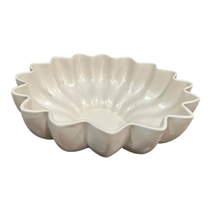 Red Wing Pottery White Fluted Bowl