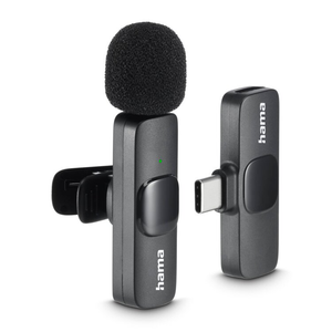 MICROFONE HAMA WIRELESS USB-C BLACK